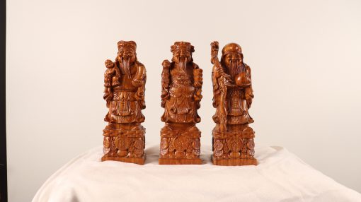 Bộ Tam Đa Phúc – Lộc – Thọ (Gỗ Pơ Mu) - Hình ảnh 2