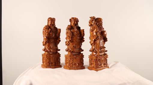 Bộ Tam Đa Phúc – Lộc – Thọ (Gỗ Pơ Mu) - Hình ảnh 3