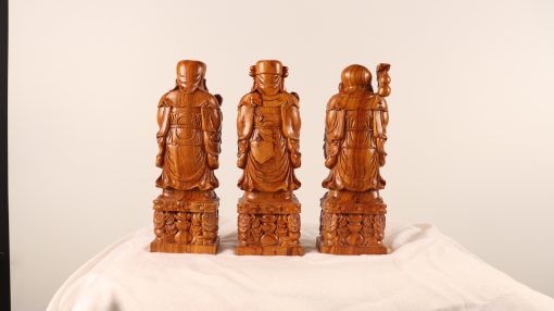 Bộ Tam Đa Phúc – Lộc – Thọ (Gỗ Pơ Mu) - Hình ảnh 4